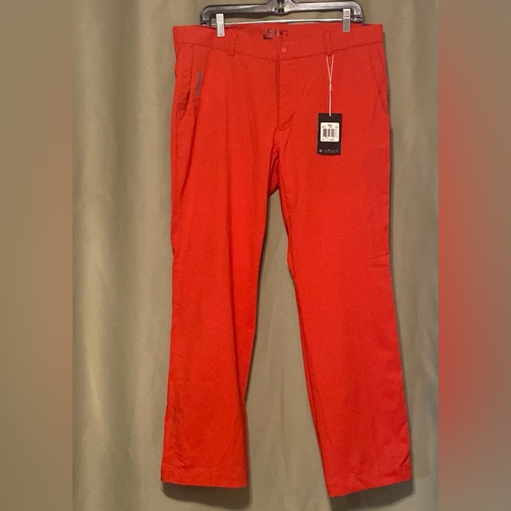 Nike Rory Mcllroy Modern Tech Woven Slim fit Golf Pants Action Red 36 x 30 NWT